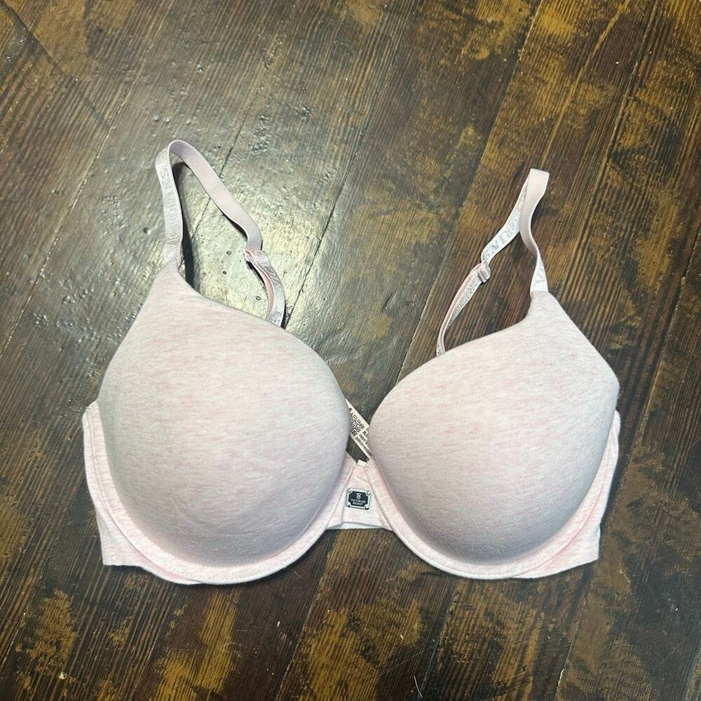 Victoria’s Secret heathered pink 34DD push-up bra